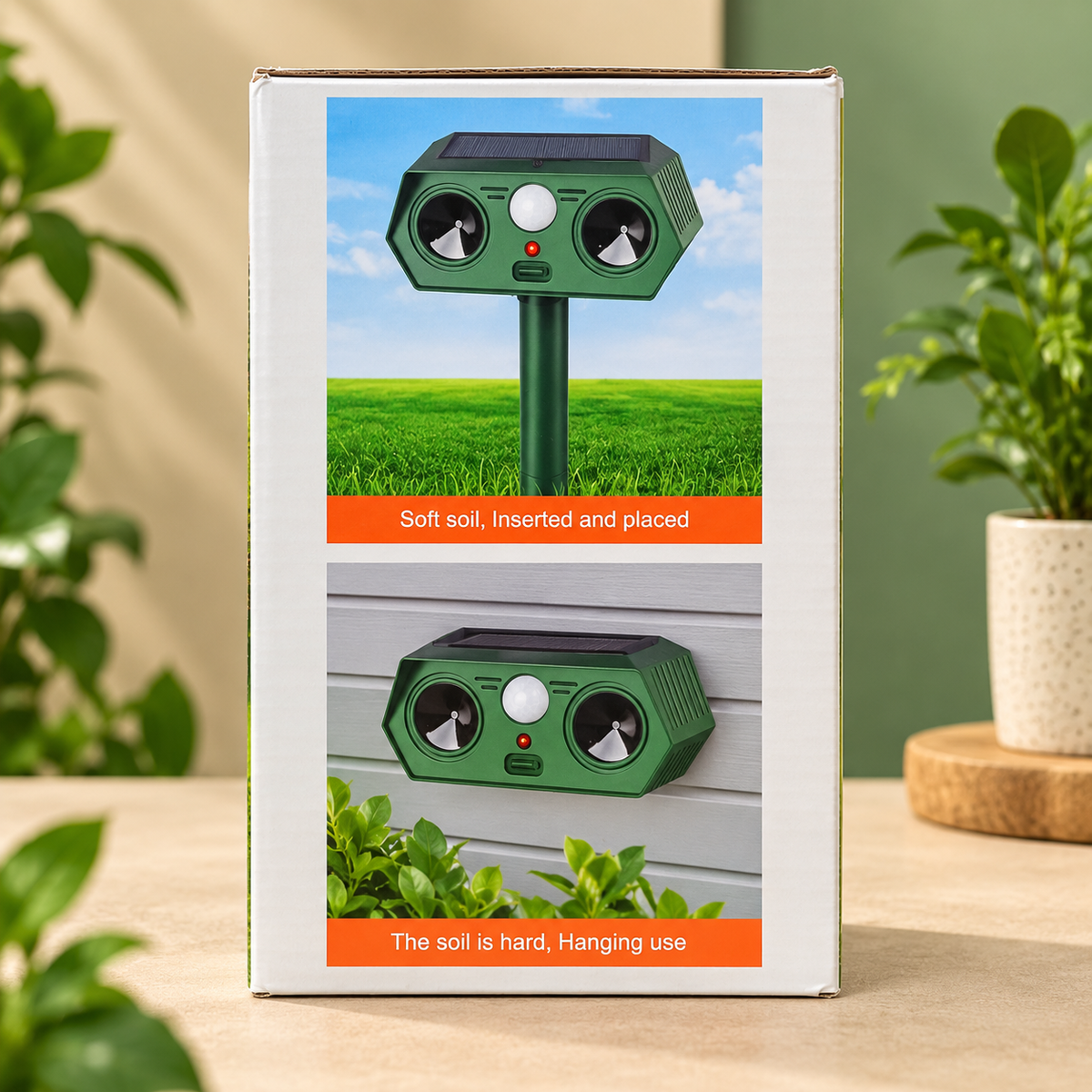 SOLAR ANIMAL REPELLENT - DRIVING RANGE UPTO 12m & 120 DEGREES - IP44 WATERPROOF & DUSTPROOF