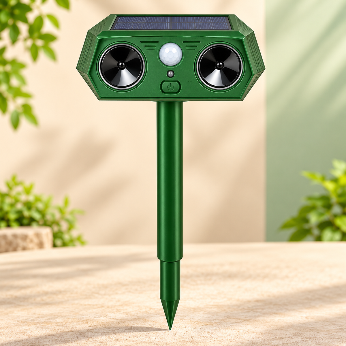 SOLAR ANIMAL REPELLENT - DRIVING RANGE UPTO 12m & 120 DEGREES - IP44 WATERPROOF & DUSTPROOF