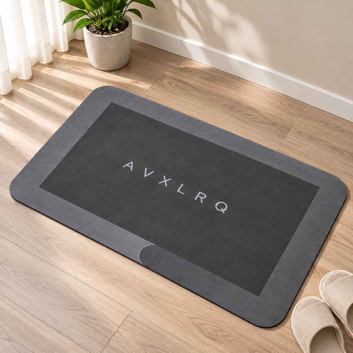 CHARCOAL FLOOR MAT - NON-SLIP BACKING & EASY TO CLEAN