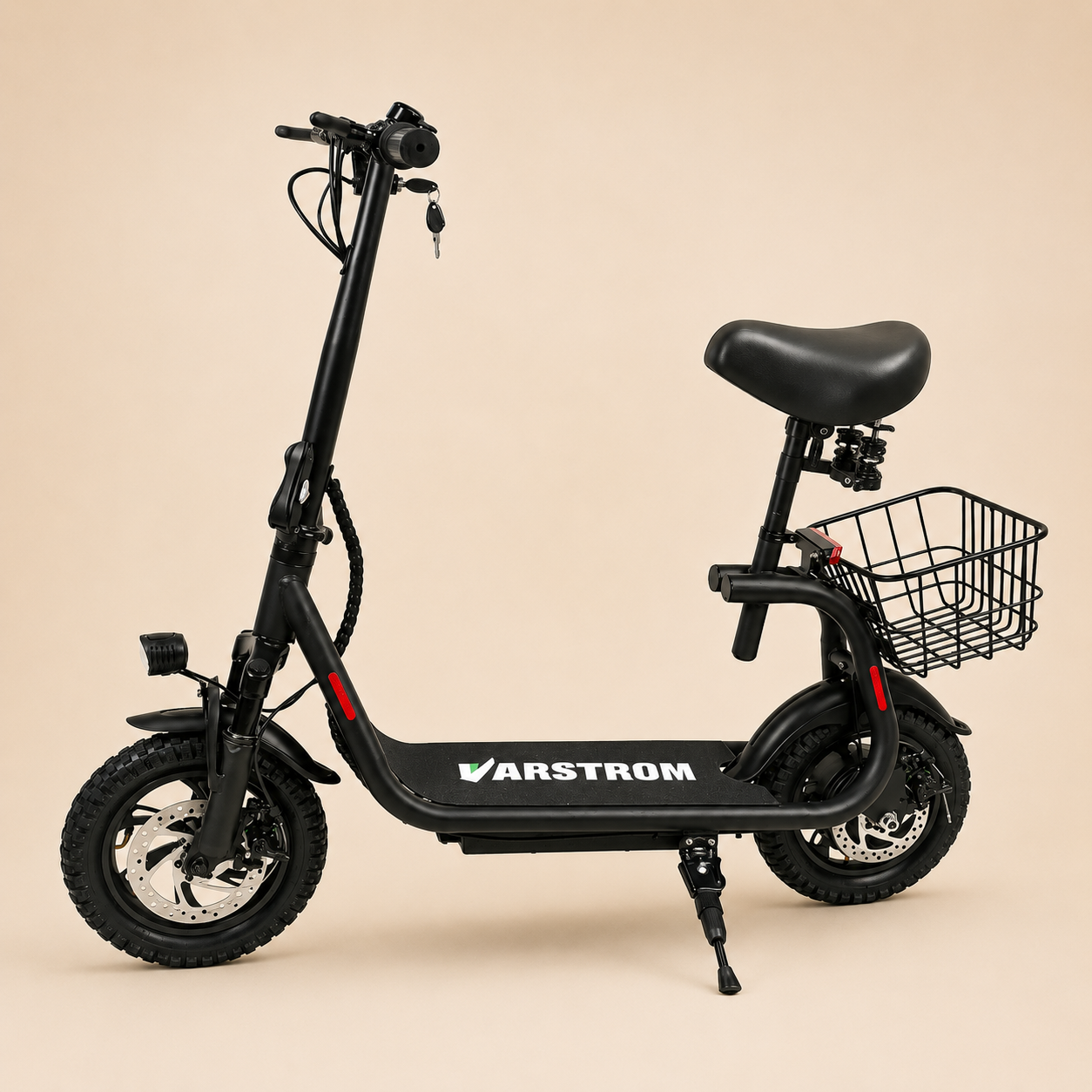 ELECTRIC SCOOTER FOR ADULTS - 500W MOTOR - 35KM Range, Adjustable Basket, Dual Disc Brakes, Front Suspension, 25KM/H, Cruise Control, Zero Start Option