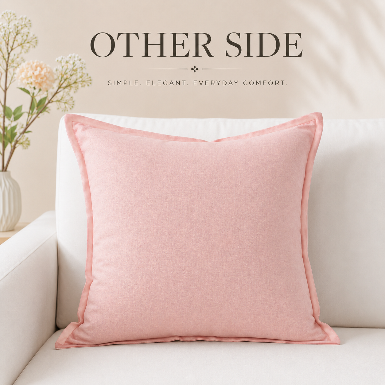 HIGH ST BRAND - COTTON CUSHION - BOTH SIDE DIFFERENT SHADES