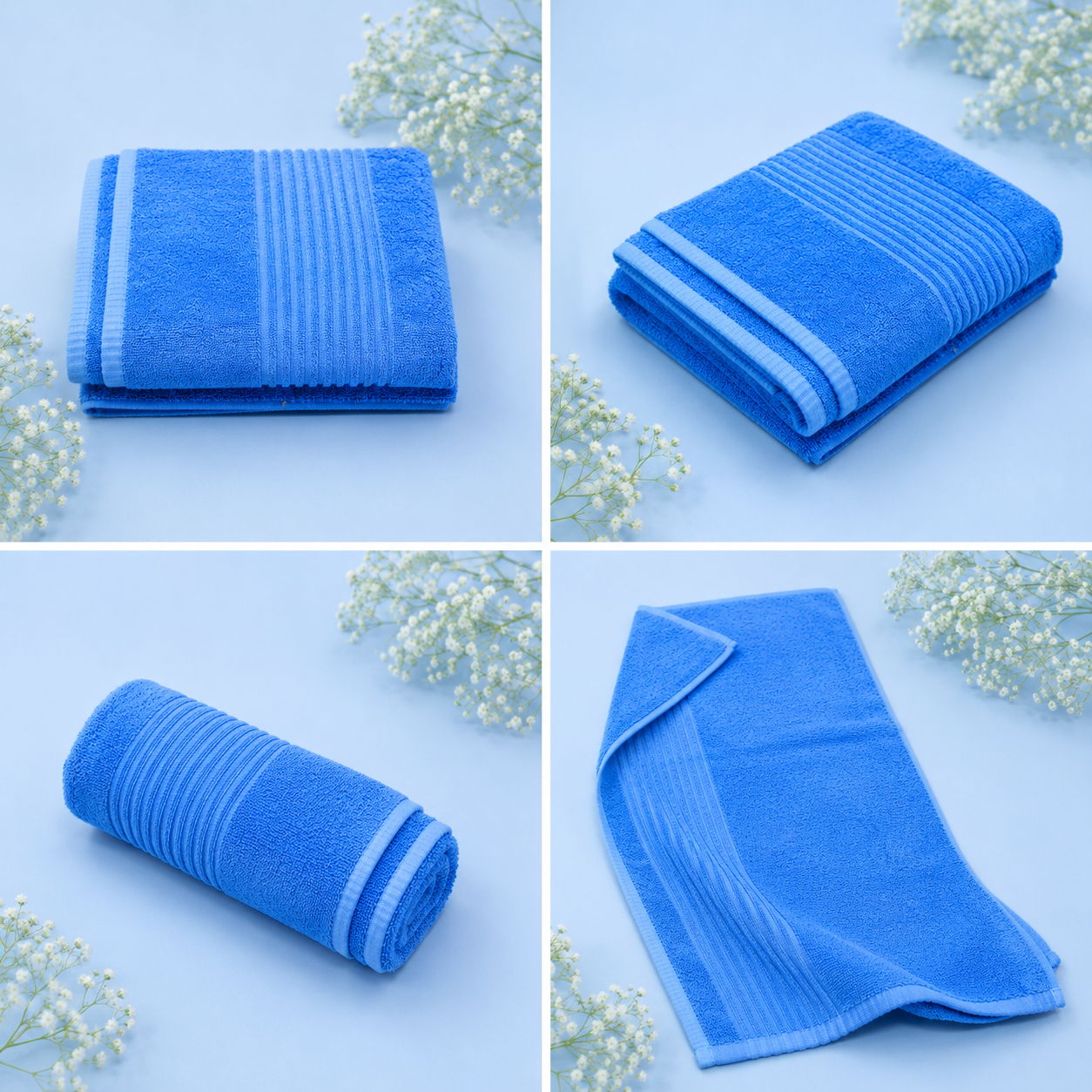 HIGH ST BRAND - BATH SHEET - ROYAL BLUE COLOR - LUXURY EGYPTIAN COTTON & 600GSM - (90cm*170cm)