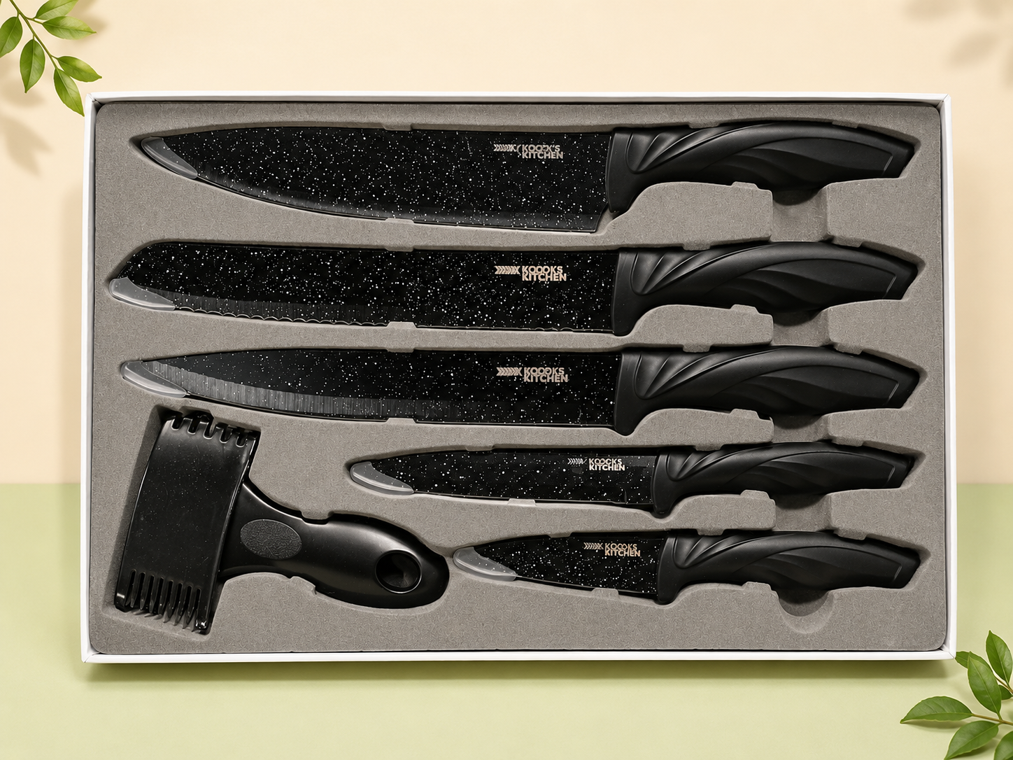 7 PIECE KNIFE SET - SWISS KITCHEN KNIVES by KOOKS KITCHEN FOR ABOVE 18 YEARS AGE