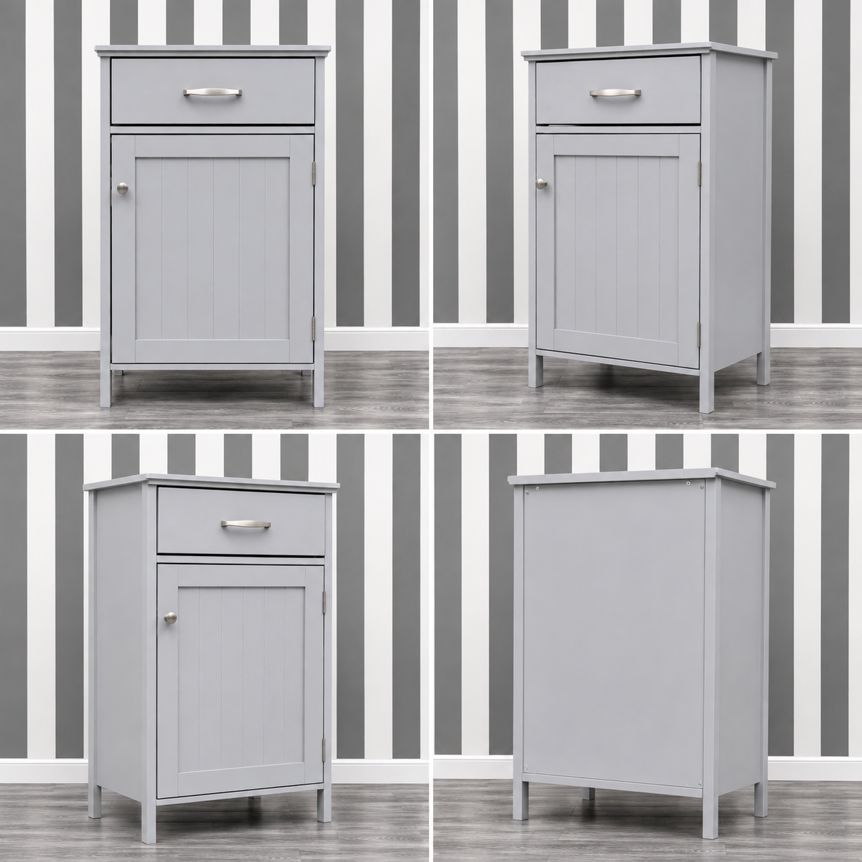 STORAGE CABINET - GREY IN COLOR - FILL UP THE SPACE WITH AESTHETIC VIBES - (MODEL NO:4617)