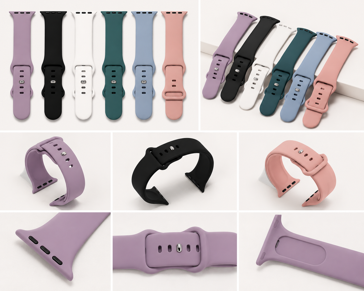 INTERCHANGEABLE COLORFUL SMARTWATCHES BAND FOR ALL SERIES - 6 pieces/pack