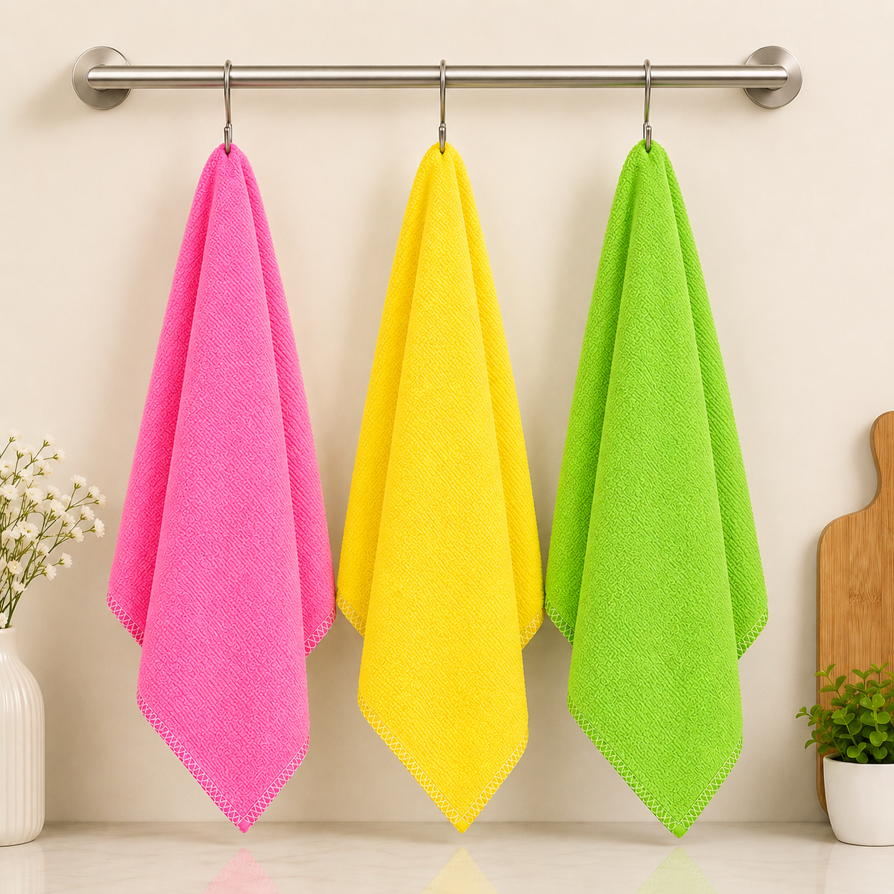 MAGIC CLOTH - SET OF 3/PACK - RANDOM SHADES - SUPER ABSORBENT USED FOR HOME, OFFICE OR COMMERCIAL