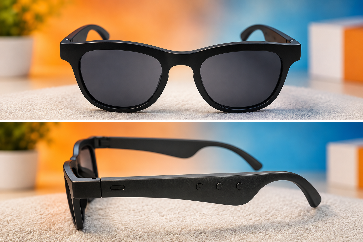 WIRELESS SMART GLASSES - MUSIC PLAYTER,OPEN-EAR 360° SOUND,VOICE CONTROL ALONG WITH UV PROTECTION