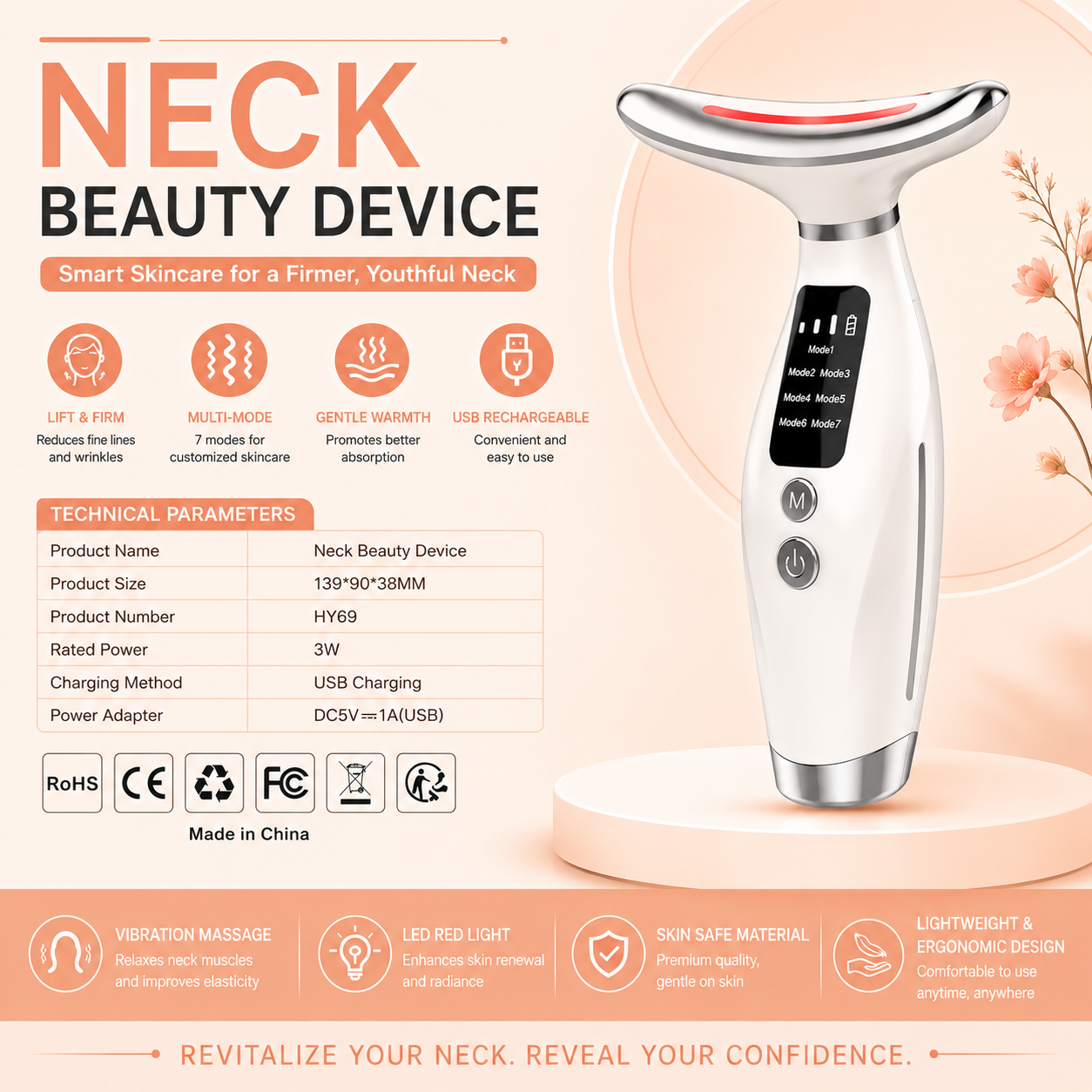 NECK BEAUTY DEVICE - SMART SKINCARE FOR A FIRMER & YOUTHFUL NECK
