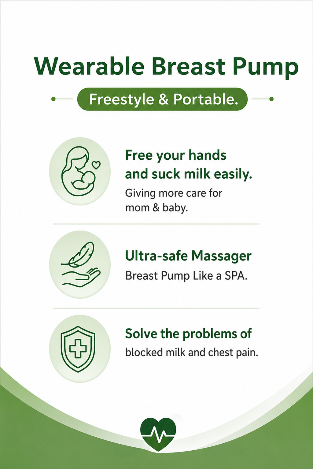 WEARABLE BREAST PUMP - ELECTRIC, HANDS-FREE & PORTABLE by KOMPOLL