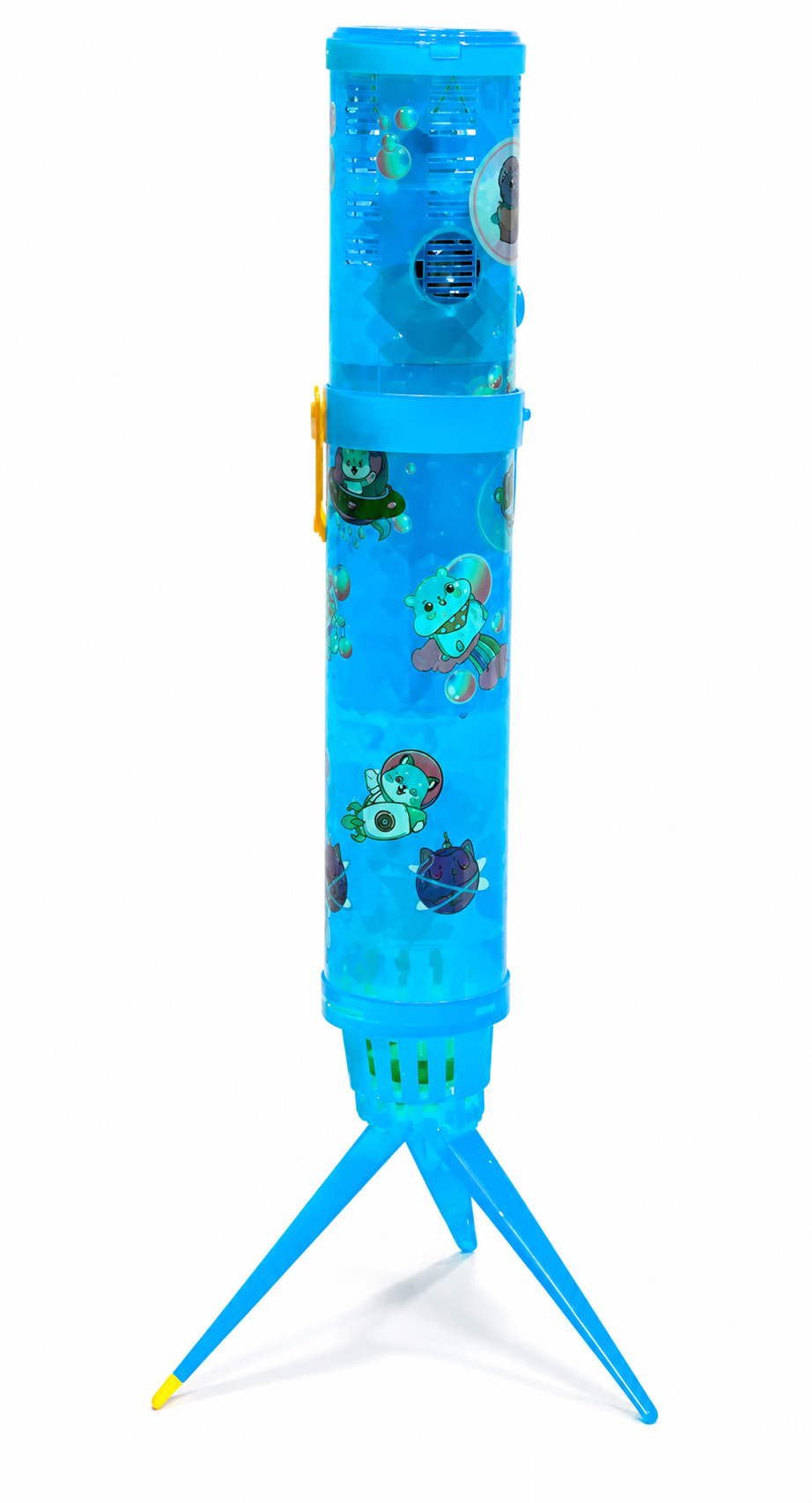 BUBBLE FIREWORK MACHINE - ROCKET SHAPE WITH LED LIGHTS & TRIPOD STAND - FOR ABOVE 3 YEARS - BLUE EDITION