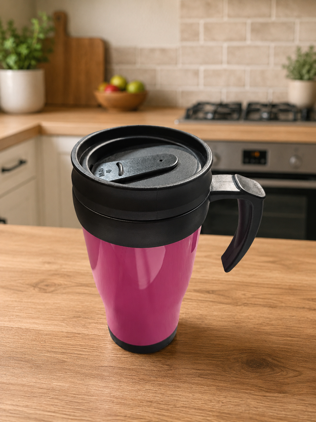 PINK INSULATED TRAVEL MUG