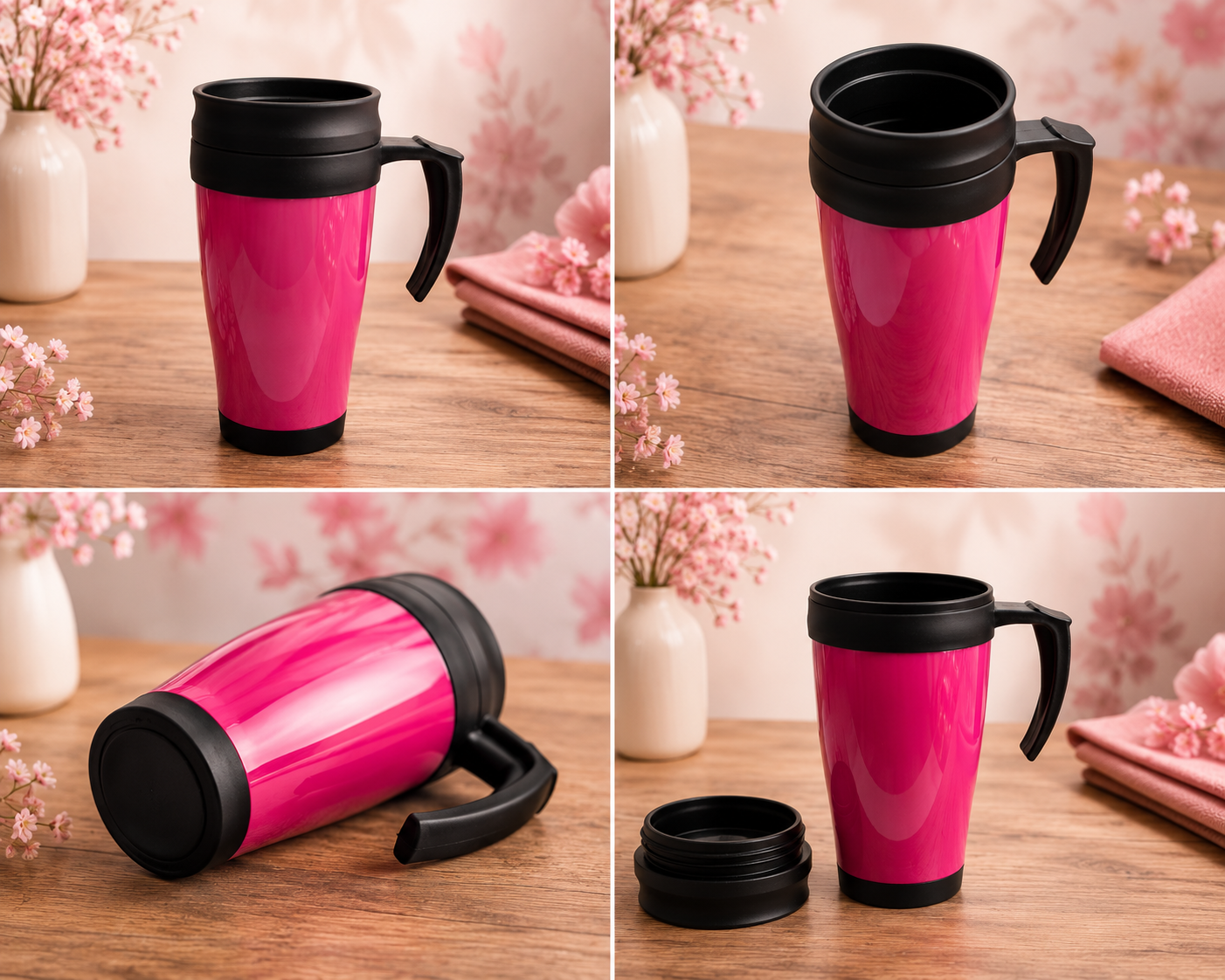 PINK INSULATED TRAVEL MUG