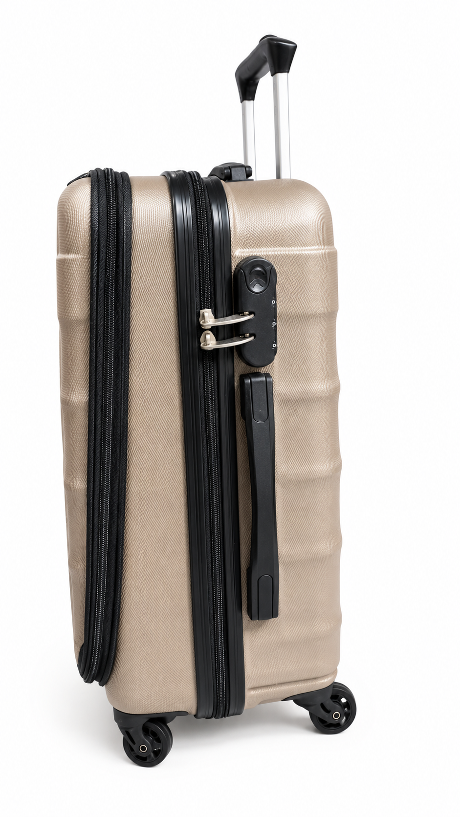 ABS LIGHTWEIGHT TROLLEY by Lollipos Paris- SET OF 1- Hard Shell, Travel 4 Wheels, Cabin Luggage Suitcase