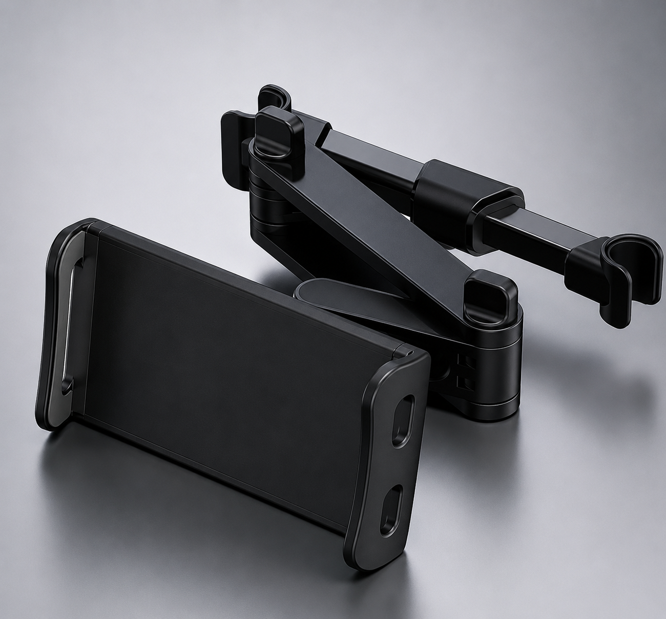 TABLET/PHONE HOLDER - 4.7-14 inch - 360°Rotatable, Stretchable Headrest by Nestling
