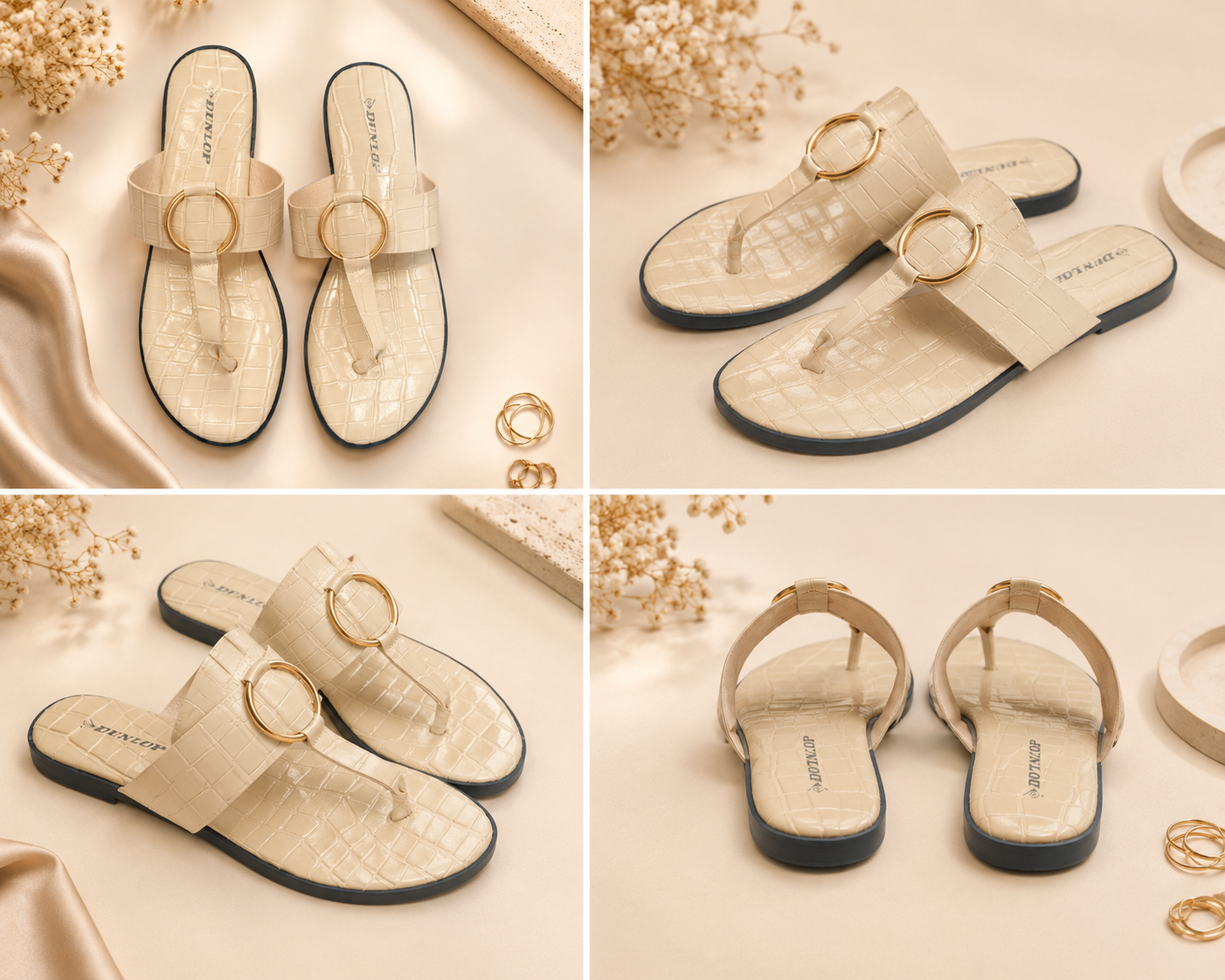 WOMEN FLATS- BLACK/CREAM- SIZE 5/7 -by Dunlop Kendal