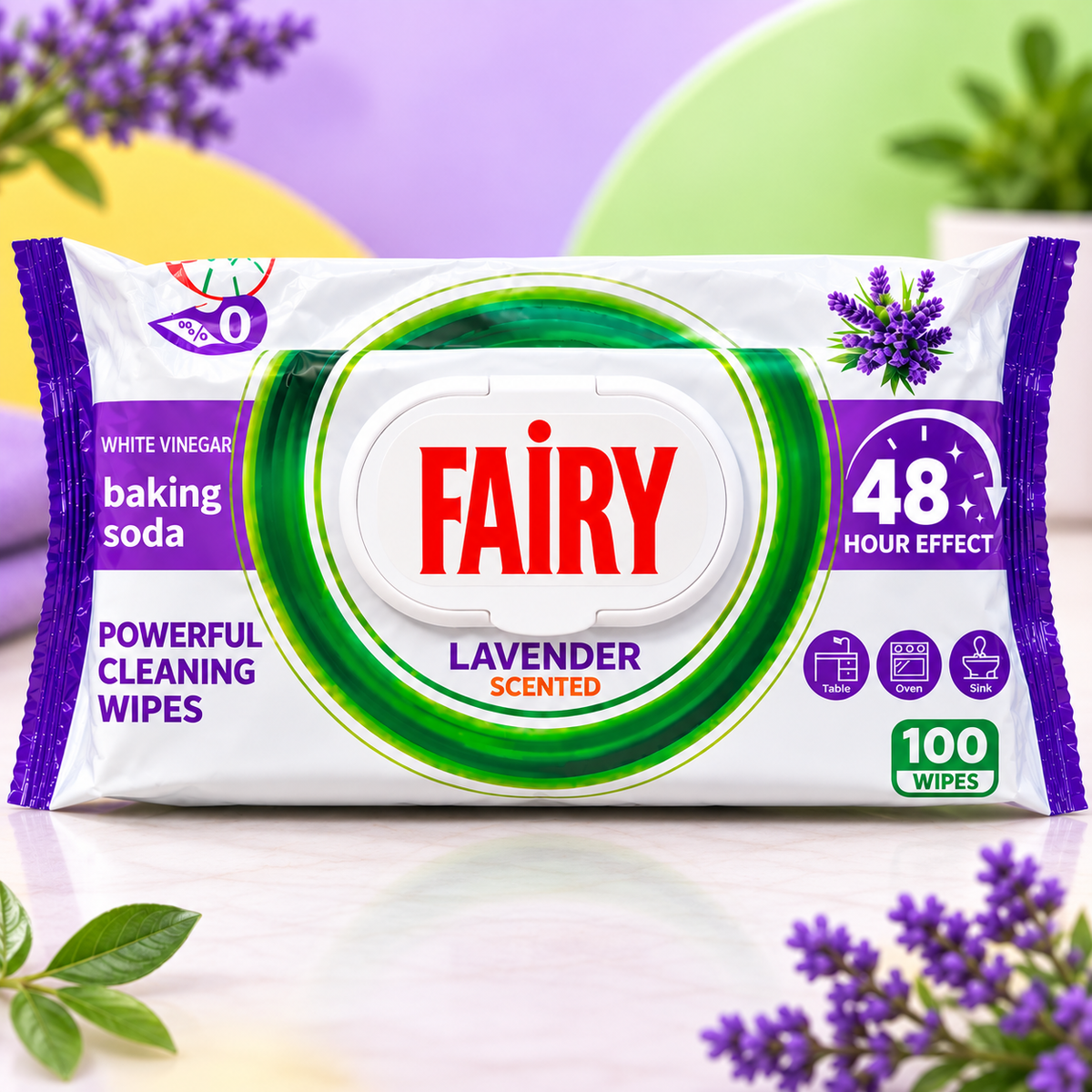 LEVENDER FAIRY WET WIPES - 48 HOURS PROTECTION - 100 WIPES/PACK