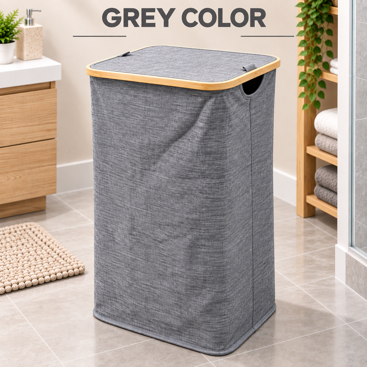 FOLDABLE LAUNDRY BASKETS - IN 4 DIFFERENT COLORS - LARGE SIZE(44*33*74cm)