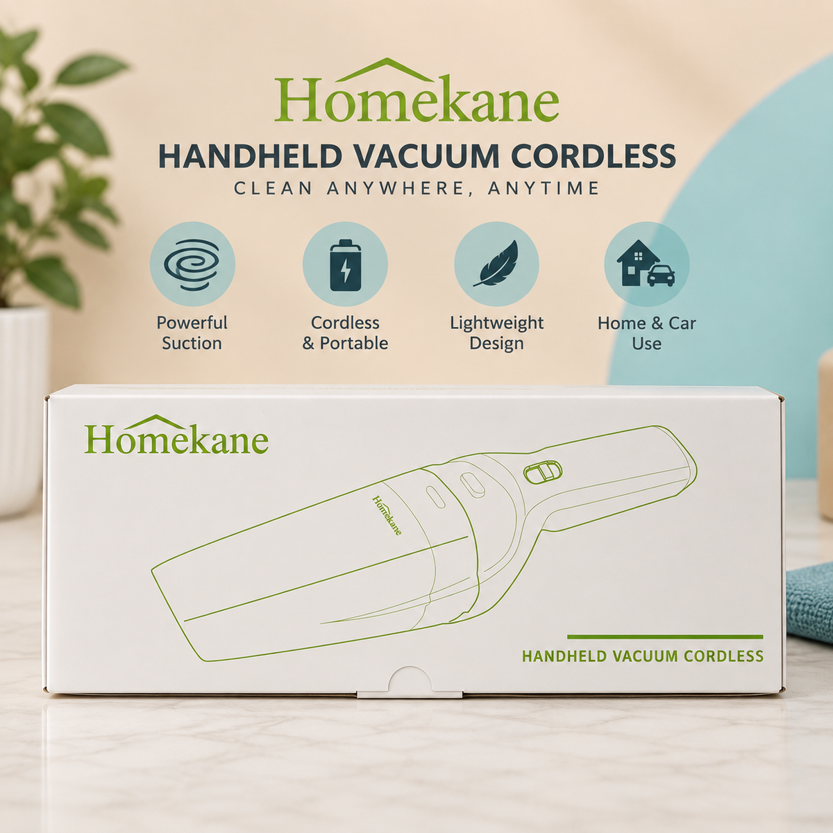 HANDHELD VACUUM CORDLESS - MULTIFUNCTIONAL ALONG WITH RECHARGEABLE STAND