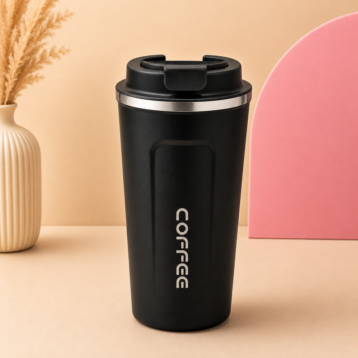 VACUUM MUG - MADE UP OF STAINLESS STEEL FOR EVERYDAY USE & TRAVELLING - 500ML in RANDOM COLORS