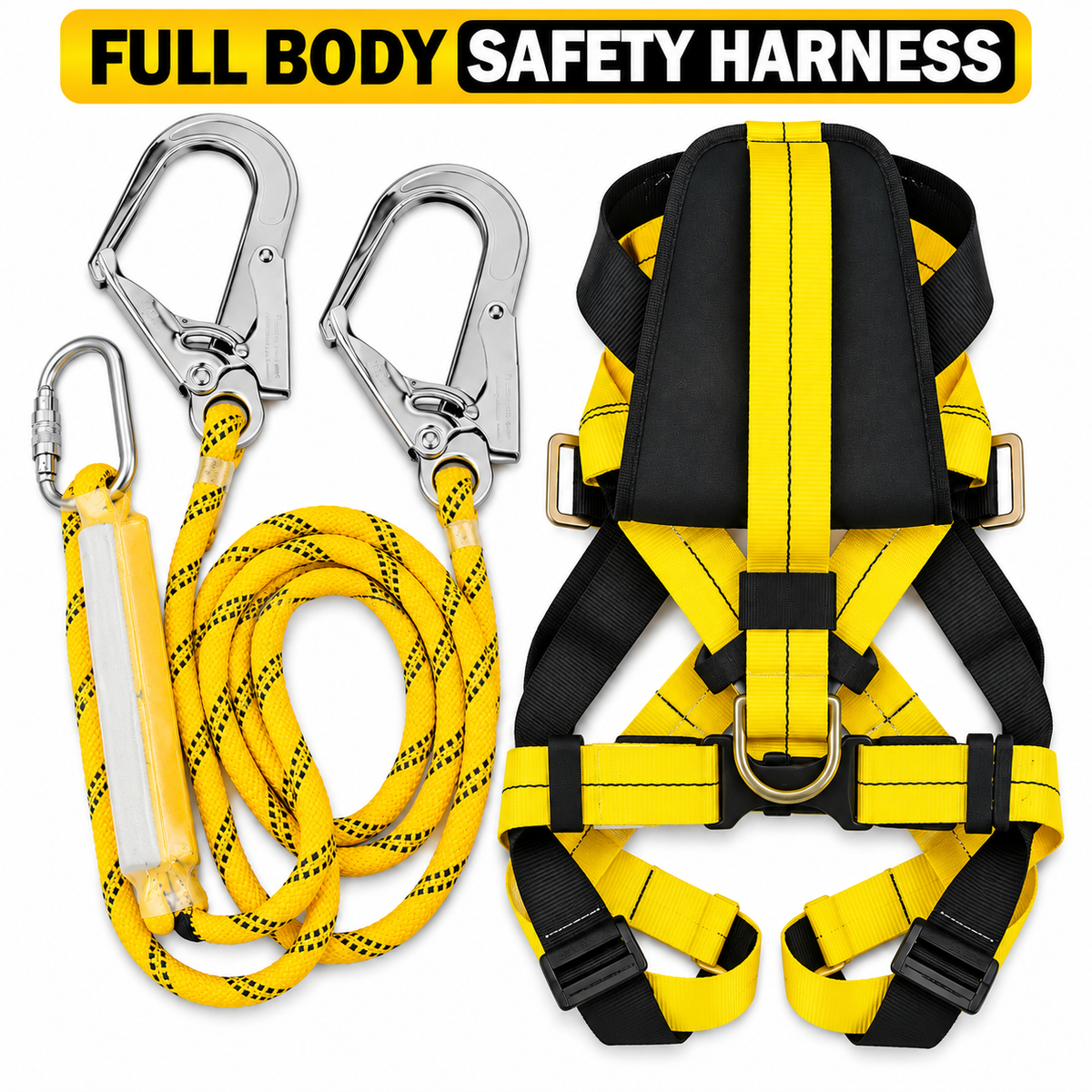 FULL BODY SAFETY HARNESS - STRONG,DURABLE & WORKPLACE SAFETY