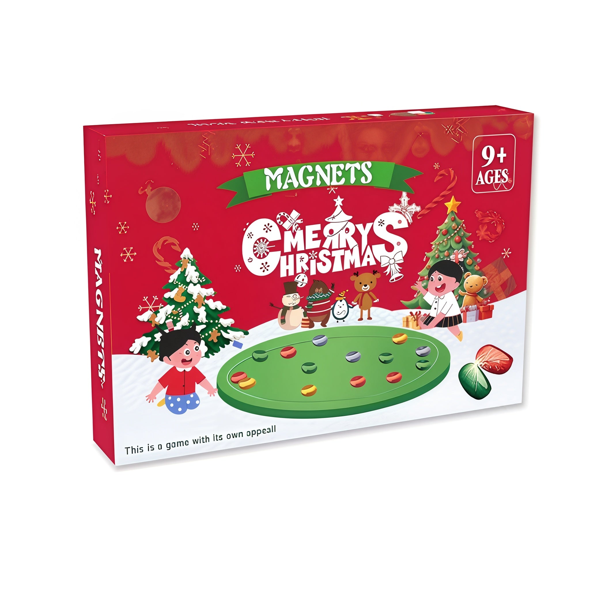 Christmas Magnetic Chess Set – Fun Family Game with 20 Magnets & Travel Bag