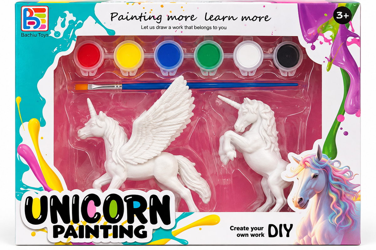 DIY Unicorn Painting Kit – Paint Your Own Unicorn Figures | Arts & Crafts Set for Kids | Ages 3+