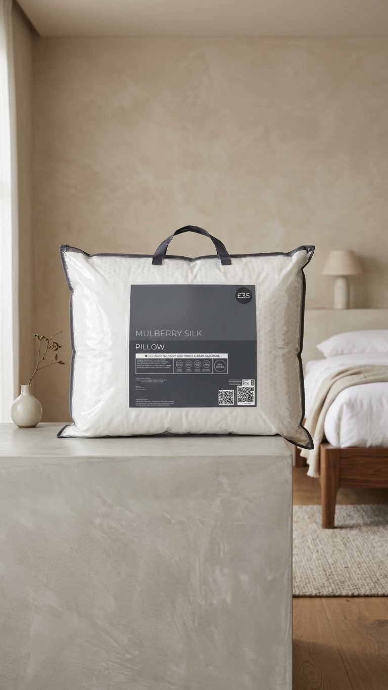 Luxury Mulberry Silk Pillow - Soft Support for Front & Back Sleepers