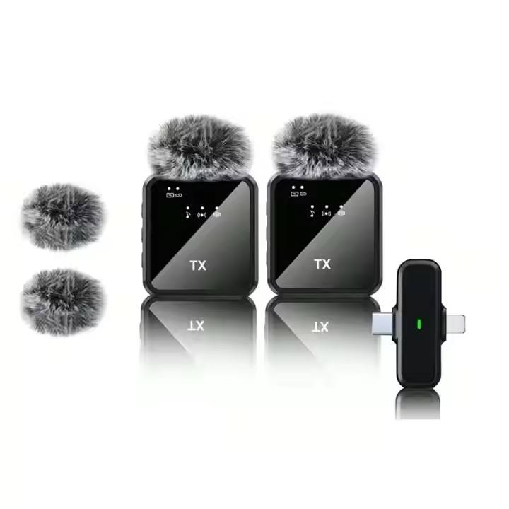 F15-2 Dual Wireless Microphone System – 2-Mic Clip-On Wireless Mic for iPhone, Android & Camera