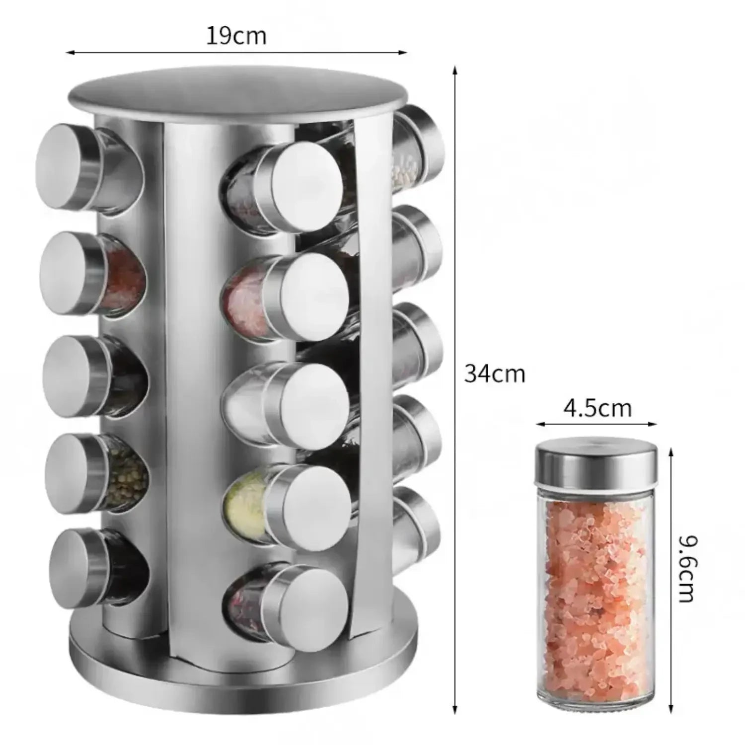 Multi Flavour Seasoning Spice Carousel - 20 Jars