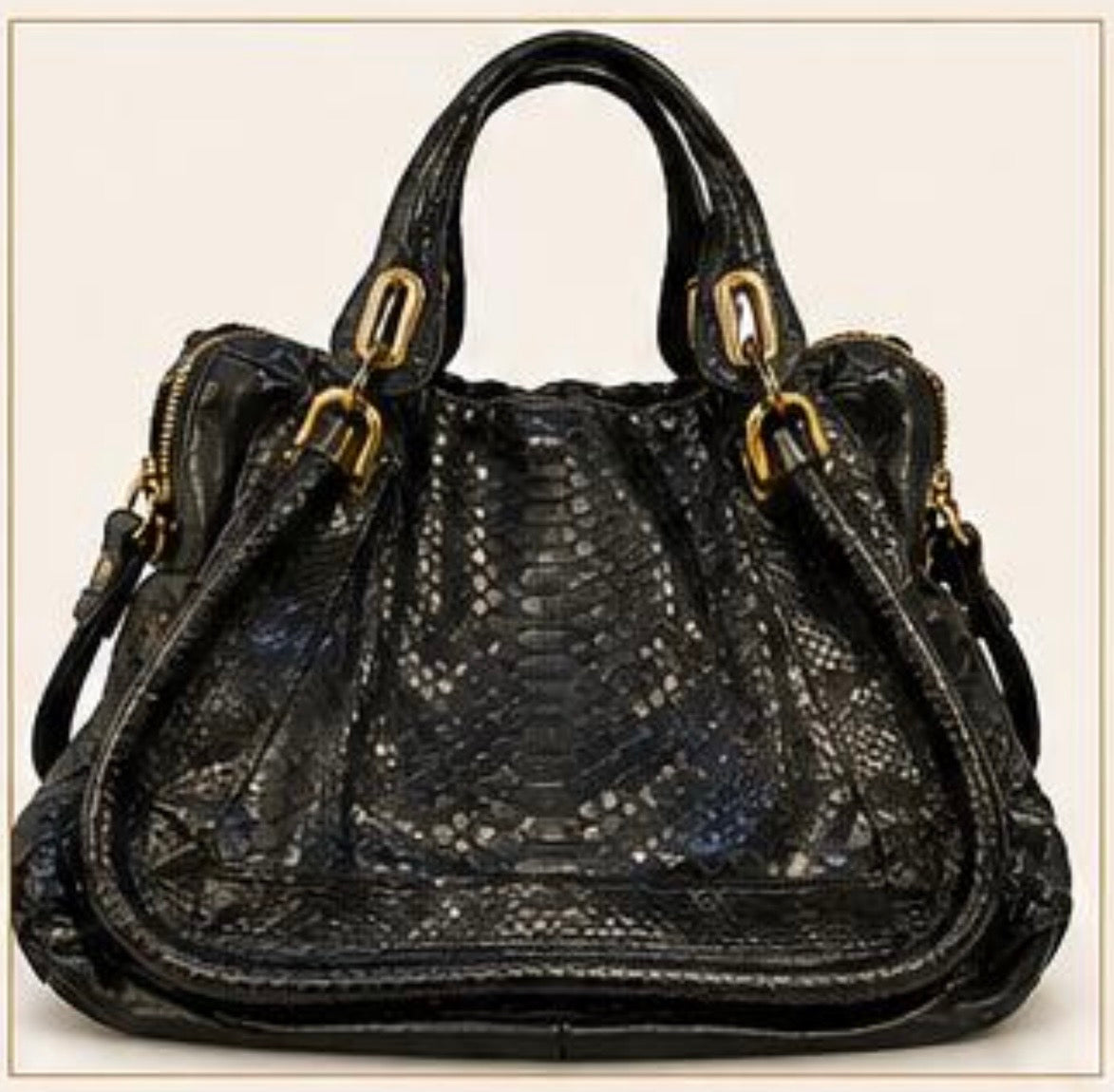 Authentic Vintage Chloé Python-Effect Shoulder Bag – PRELOVED