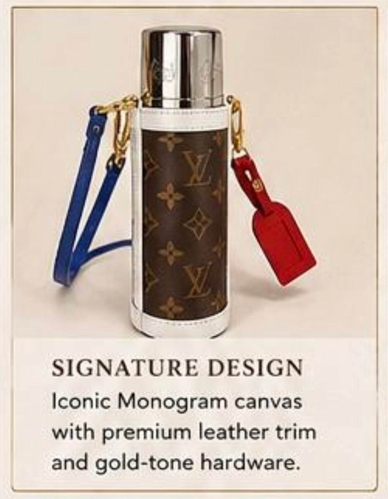 LOUIS VUITTON FLASK SIGNATURE DESIGN Iconic Monogram canvas with premium leather trim and gold-tone hardware - PRELOVED