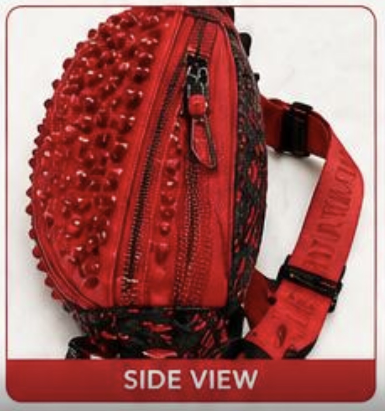 Louboutisi BUM BAG - PRELOVED ICONIC DESIGN Signature red studs with bold Louboutini style.