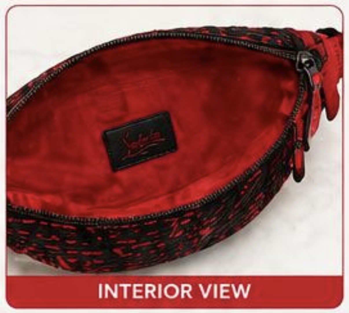Louboutisi BUM BAG - PRELOVED ICONIC DESIGN Signature red studs with bold Louboutini style.