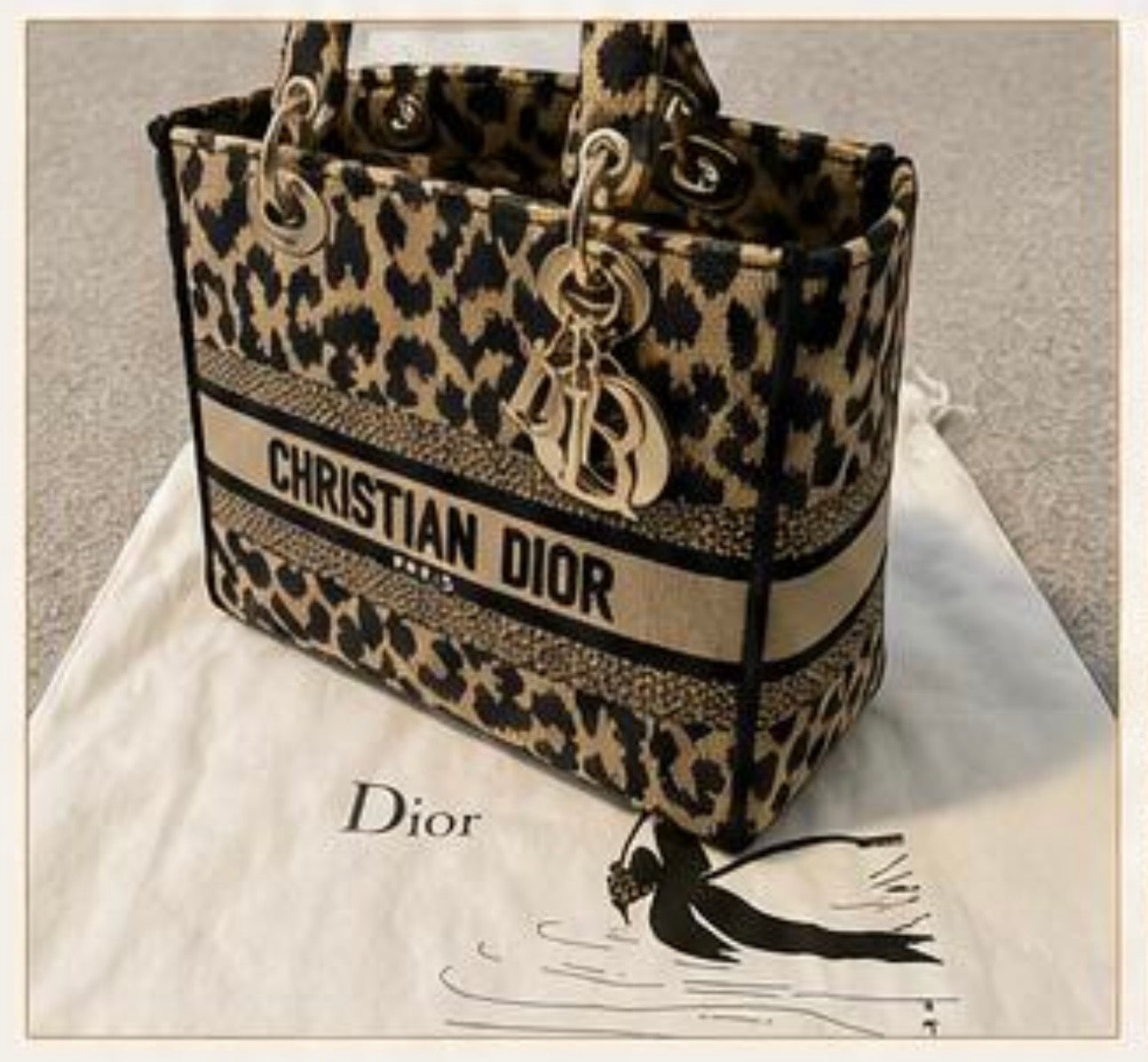 CHRISTIAN DIOR LEOPARD LADY DIOR BAG - PRELOVED