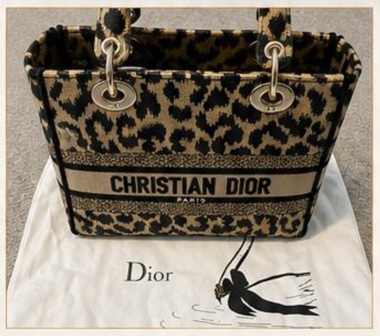 CHRISTIAN DIOR LEOPARD LADY DIOR BAG - PRELOVED