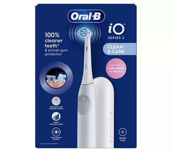 ORAL-B iO2 Electric Toothbrush & Travel Case - Simple White
