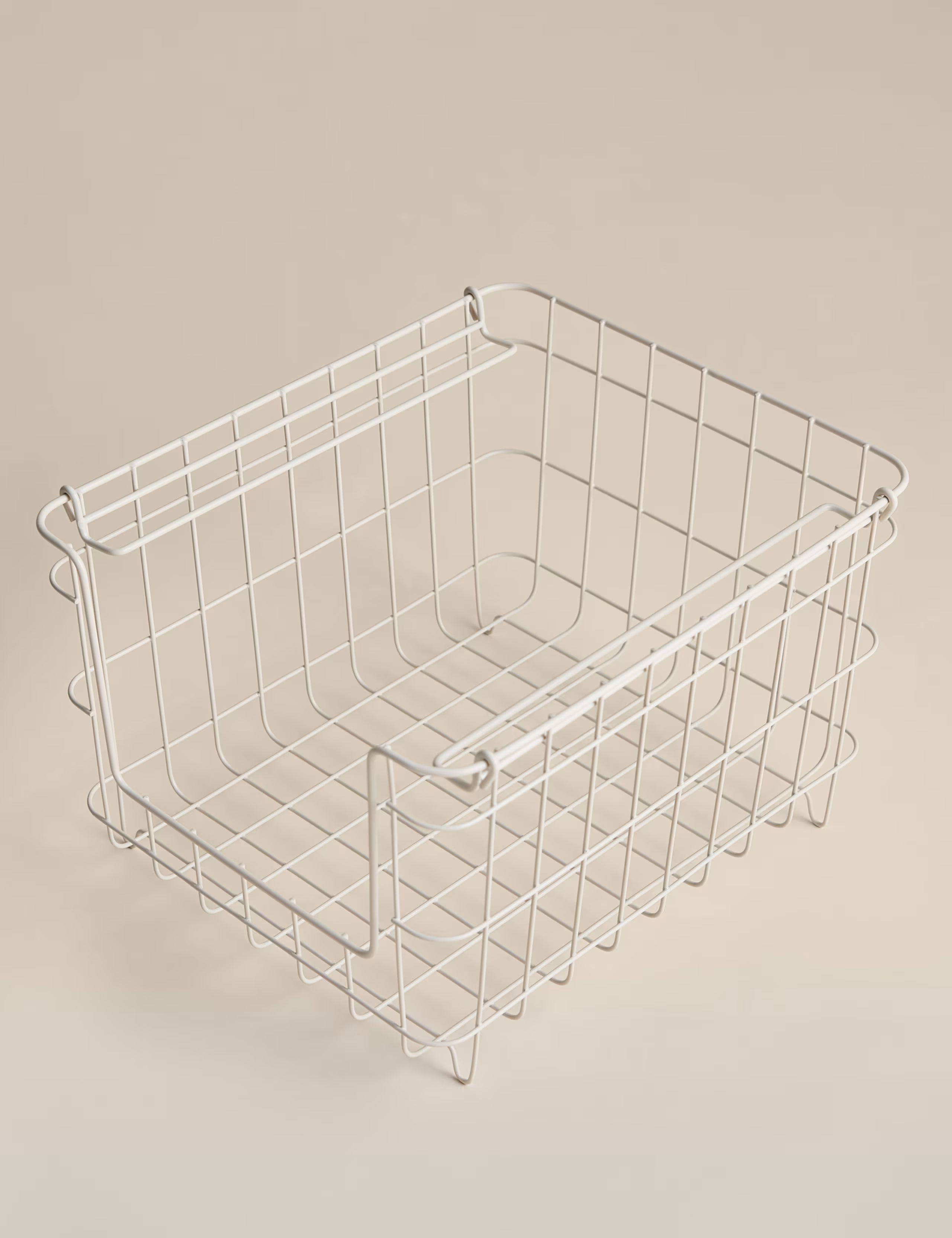 High Street Large Stackable Wire Storage Basket – Black