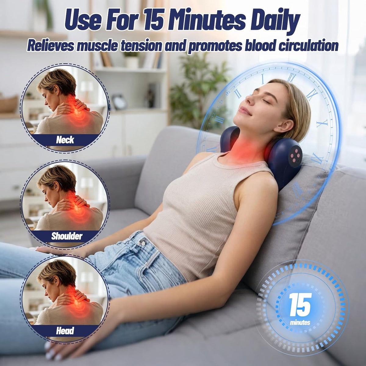 Cervical Neck Massager - vibration & hot compress - By SteBeauty