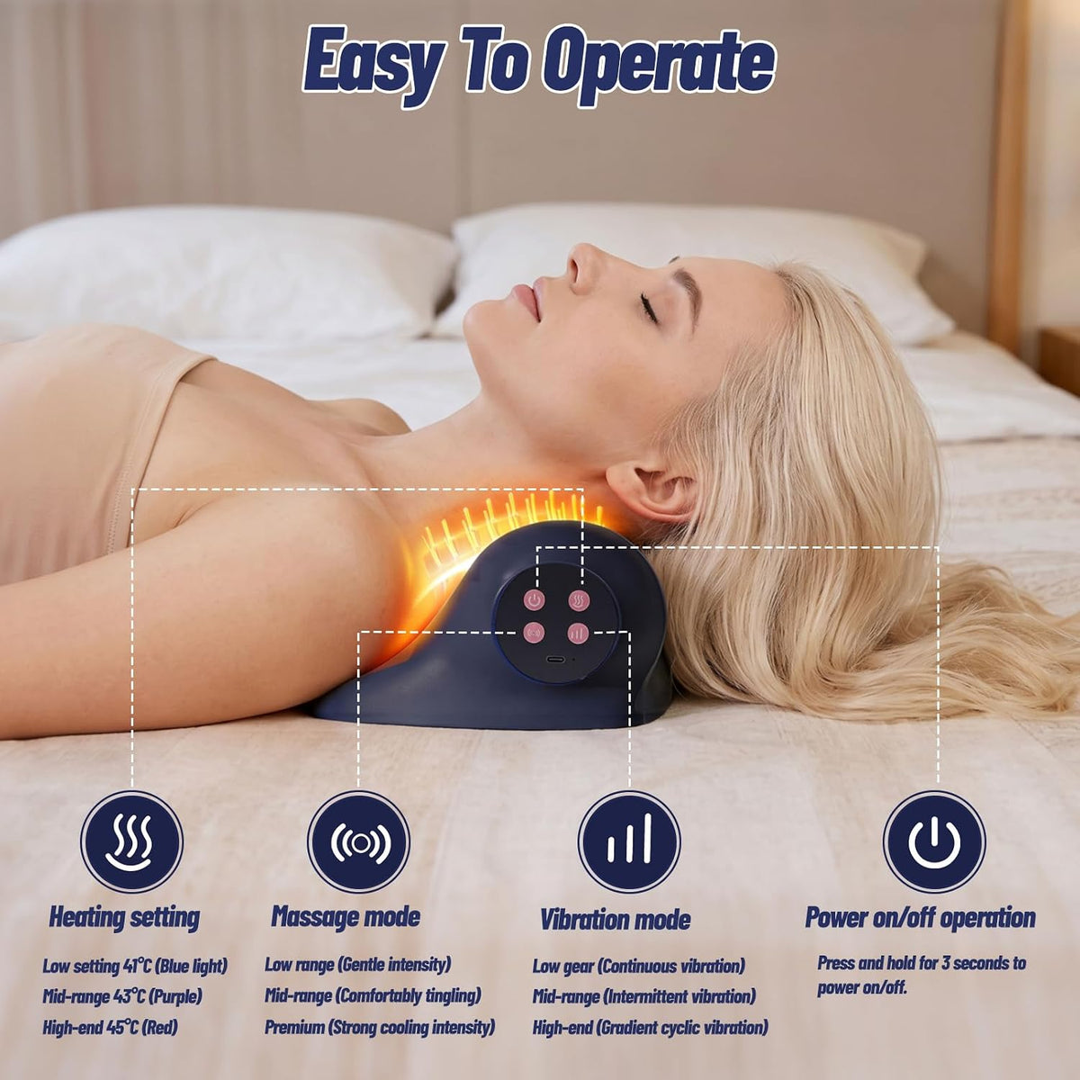 Cervical Neck Massager - vibration & hot compress - By SteBeauty