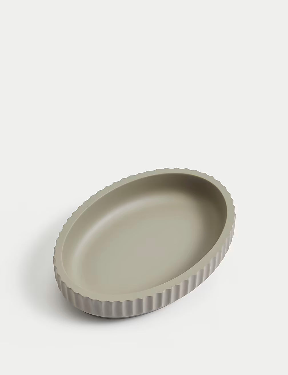 High Street Modern Ribbed Bathroom Accessory Set – Minimalist Ceramic Collection