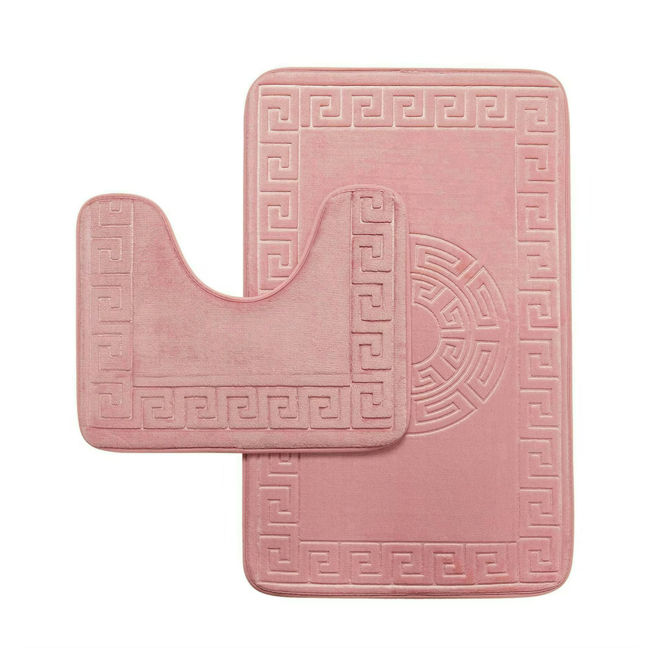 Reverie Maison Greek Memory Foam Bath Mat Set