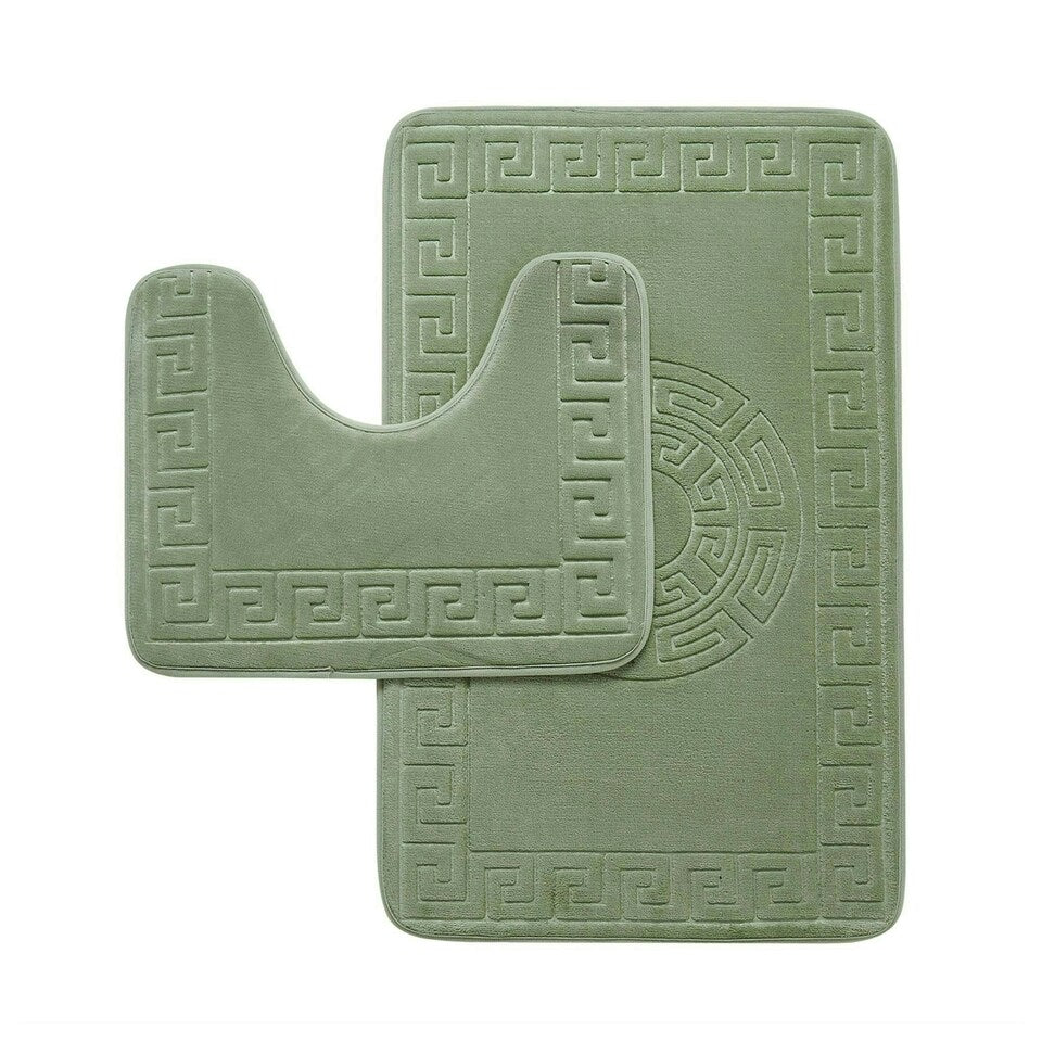 Reverie Maison Greek Memory Foam Bath Mat Set