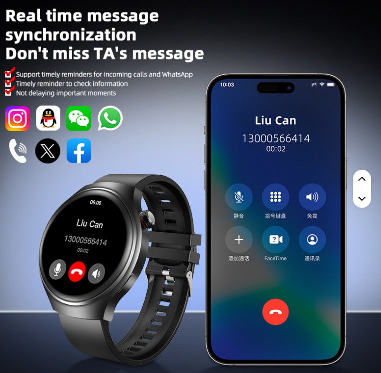 S612w Smartwatch – 1.5” Touchscreen, Fitness & Call Functions, IP68 Waterproof