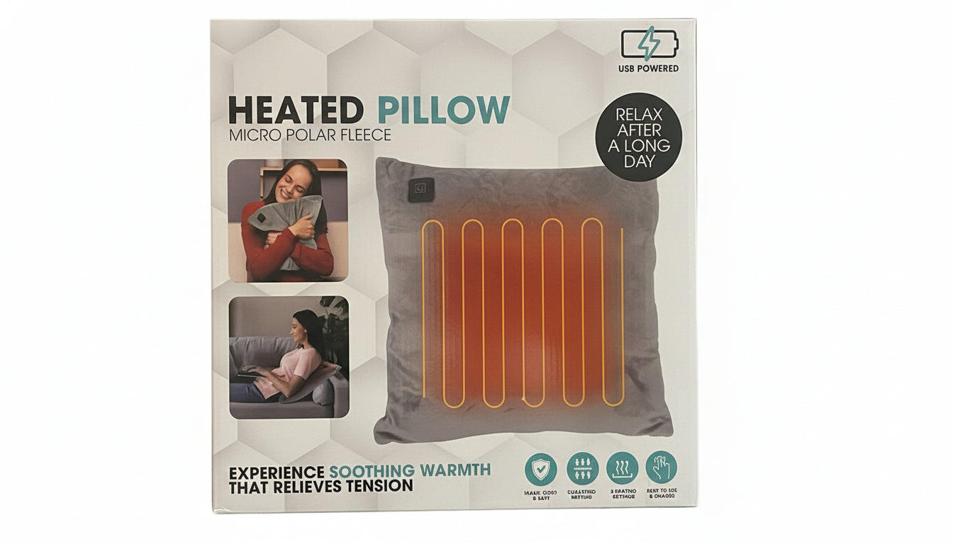 USB Powered Heated Pillow Micro Polar Fleece