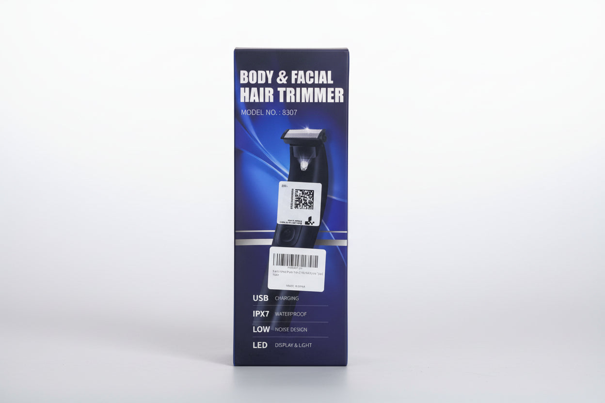 Body  and amp; Facial Hair Trimmer – USB Rechargeable (Model 8307)