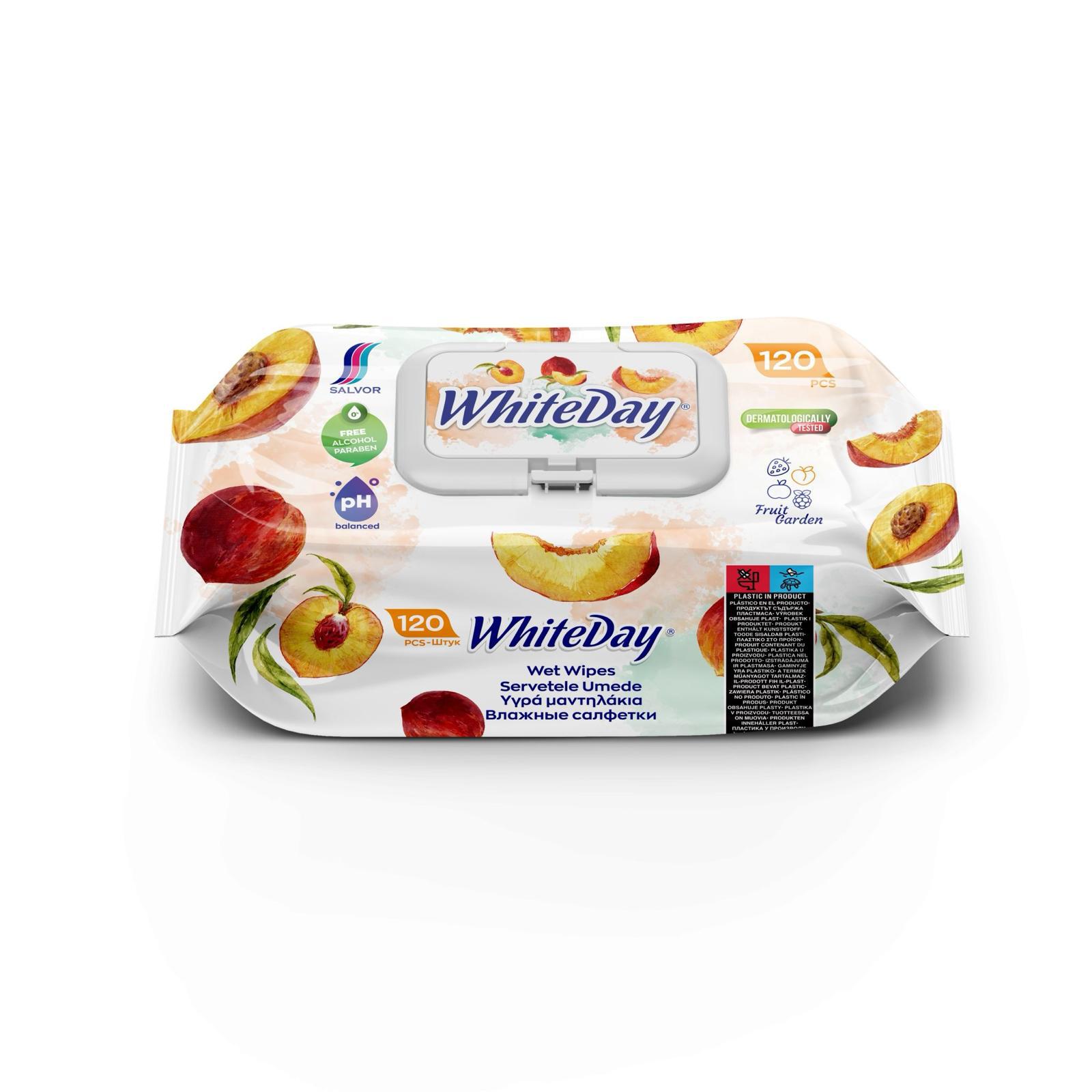 WhiteDay Antibacterial Cleaning Wipes Assorted Scents  – All-Purpose Hygienic Moist Wipes for Hands & Household Surfaces, Resealable Pack of 120 Pcs