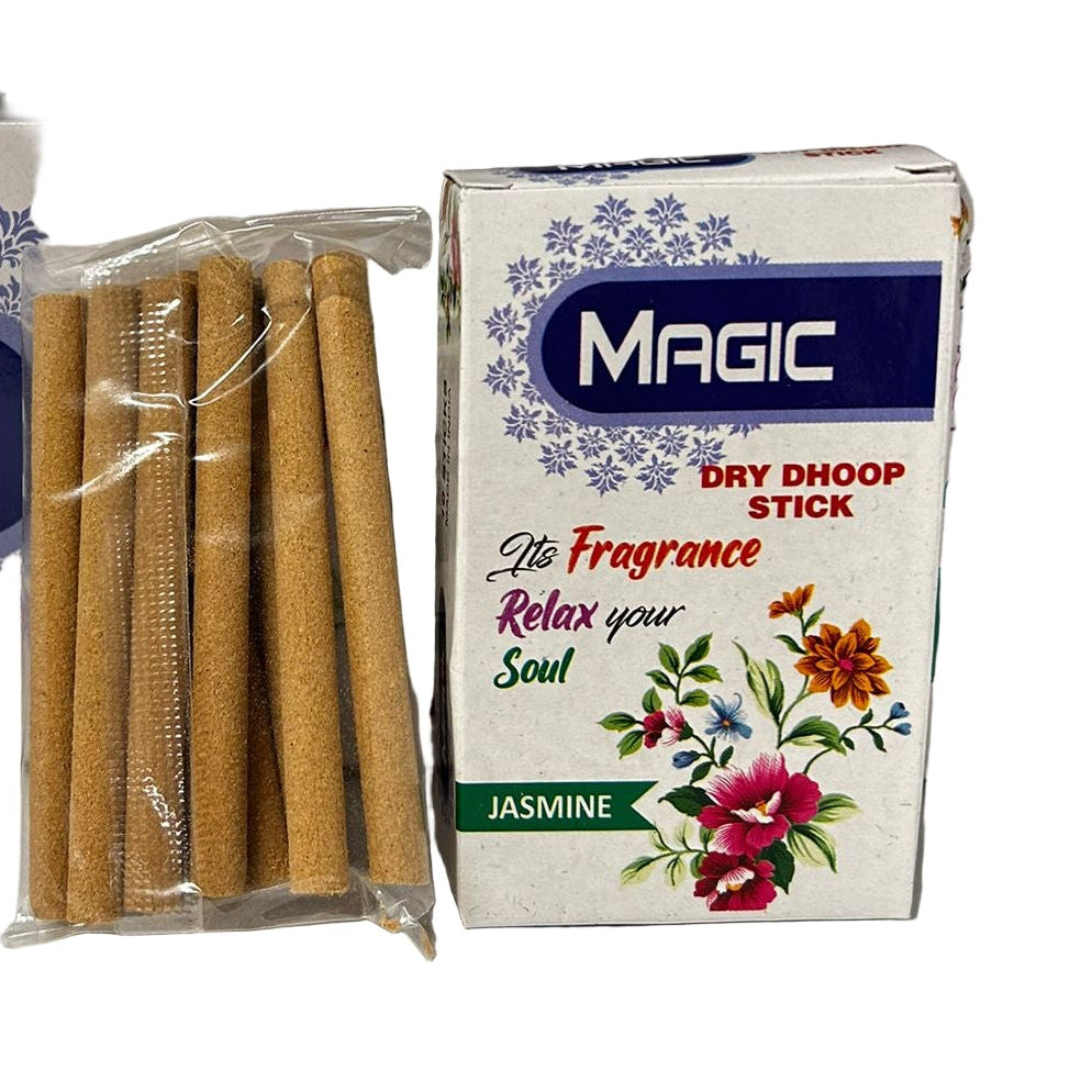 Magic Jasmine Dry Dhoop Sticks – 10 Packs (10 Sticks Each)