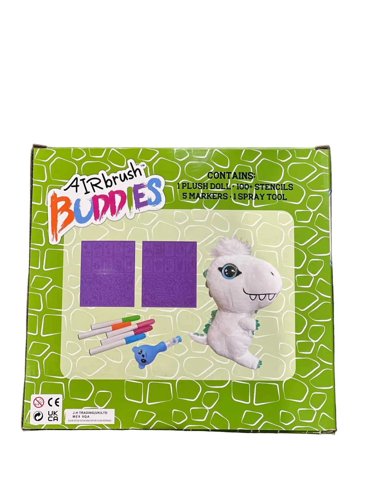 Airbrush Buddies Dinosaur – Washable Plush Art & Craft Set (Ages 6+)