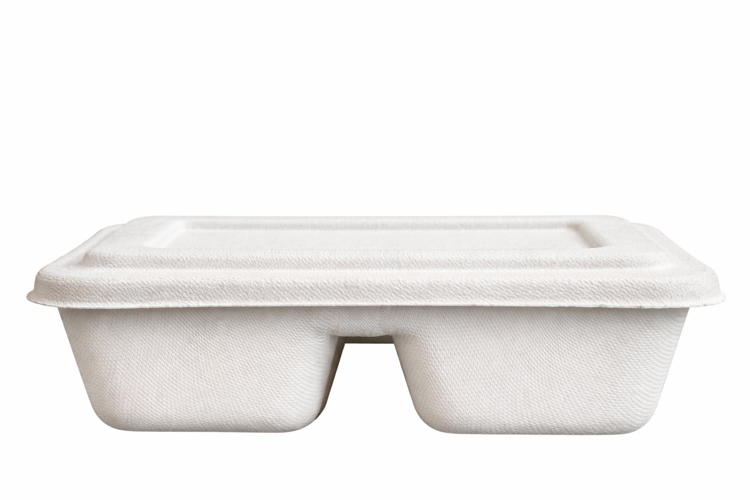 2-Compartment 100ml Disposable Tray with Lid - pack of 50  (pack of 50)