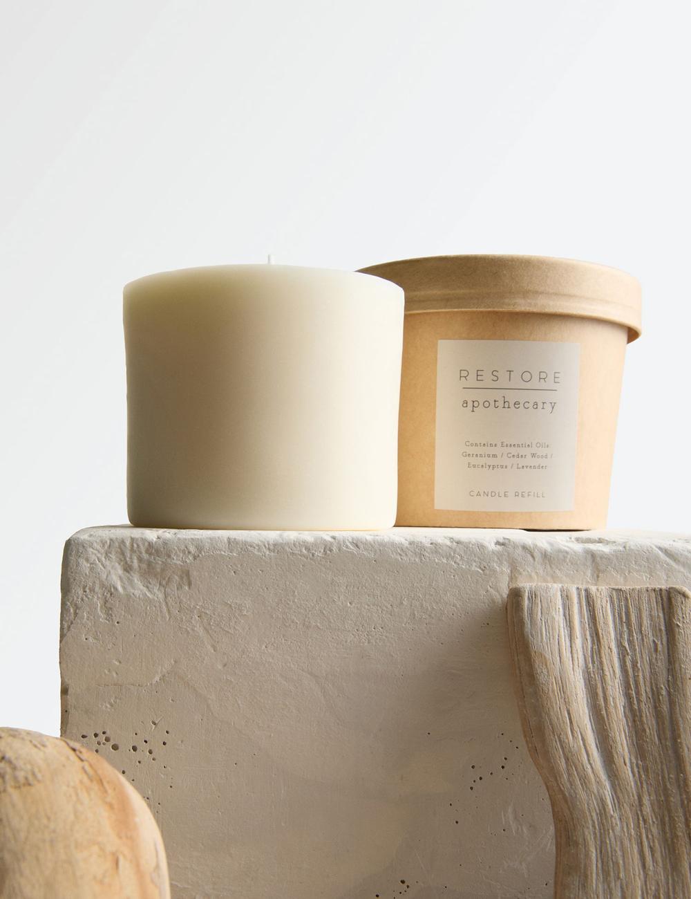 High Street Restore Scented Candle Refill – Essential Oil Wax Refill for Refillable Candle Vessels